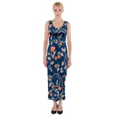 Midnight Florals Fitted Maxi Dress by VeataAtticus