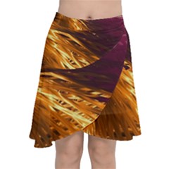 Lines Curlicue Fantasy Colorful Chiffon Wrap Front Skirt by Bajindul