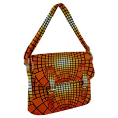 Pattern Background Rings Circle Orange Buckle Messenger Bag by Pakrebo