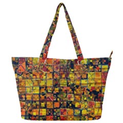 Color Abstract Artifact Pixel Full Print Shoulder Bag by Pakrebo