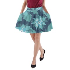 Graphic Design Wallpaper Abstract A-line Pocket Skirt by Pakrebo