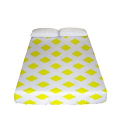 Yellow White Fitted Sheet (full/ Double Size) by HermanTelo