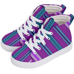 Fabric Pattern Color Structure Kids  Hi-top Skate Sneakers by Bajindul