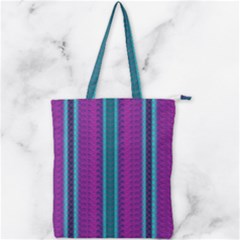 Fabric Pattern Color Structure Double Zip Up Tote Bag by Bajindul