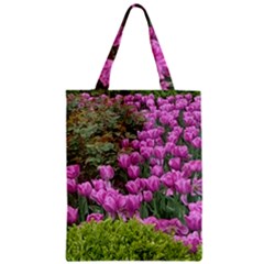 Late April Purple Tulip Zipper Classic Tote Bag by Riverwoman