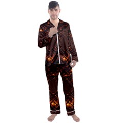 Fire Glass Fractal Men s Satin Pajamas Long Pants Set by Pakrebo