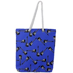 Guitar Instruments Music Rock Full Print Rope Handle Tote (large) by Bajindul