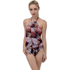 Dates Fruit Sweet Dry Food Go With The Flow One Piece Swimsuit by Pakrebo