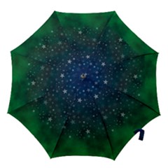 Background Blue Green Stars Night Hook Handle Umbrellas (medium) by HermanTelo