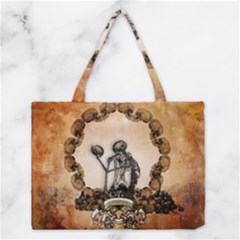 Awesome Skeleton With Skulls Medium Tote Bag by FantasyWorld7
