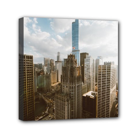 Architectural Design Architecture Buildings City Mini Canvas 6  X 6  (stretched) by Pakrebo
