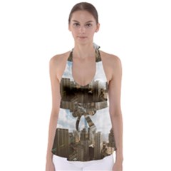 Architectural Design Architecture Buildings City Babydoll Tankini Top by Pakrebo