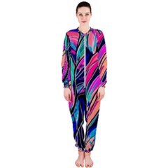 Tropical Leaves Resize 2000x2000 Same A3580b Onepiece Jumpsuit (ladies)  by Sobalvarro
