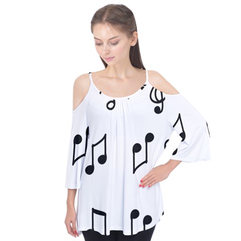 Piano Notes Music Flutter Tees by HermanTelo