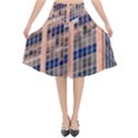 Low Angle Photography Of Beige And Blue Building Flared Midi Skirt View1