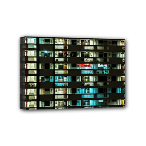 Architectural Design Architecture Building Cityscape Mini Canvas 6  X 4  (stretched) by Pakrebo