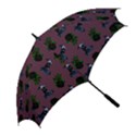 Gothic Girl Rose Mauve Pattern Golf Umbrellas View2