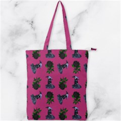 Gothic Girl Rose Pink Pattern Double Zip Up Tote Bag by snowwhitegirl