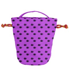Purple Eyes Drawstring Bucket Bag by snowwhitegirl