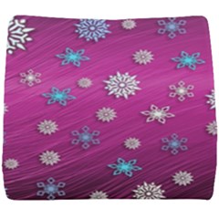 Snowflakes Winter Christmas Purple Seat Cushion by HermanTelo