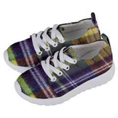 Yellow Plaid Flannel Kids  Lightweight Sports Shoes by snowwhitegirl