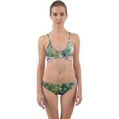 Peafowl Peacock Feather Beautiful Wrap Around Bikini Set by Sudhe