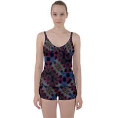 Abstract Animated Ornament Background Fractal Art Tie Front Two Piece Tankini by Wegoenart