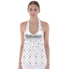 Bw Pattern Iii Babydoll Tankini Top by designsbyamerianna