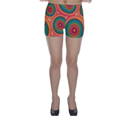 Background Texture Mosaic Skinny Shorts by Simbadda