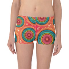 Background Texture Mosaic Reversible Boyleg Bikini Bottoms by Simbadda