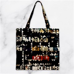 Art Design Color Banner Wallpaper Zipper Grocery Tote Bag by Simbadda