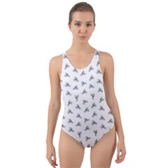Cycling Motif Design Pattern Cut-out Back One Piece Swimsuit by dflcprintsclothing