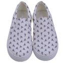 Cycling Motif Design Pattern Kids  Canvas Slip Ons View1