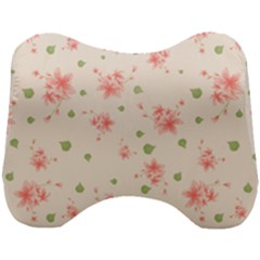 Pink Flowers Pattern Spring Nature Head Support Cushion by TeesDeck
