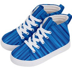 Textured Background Wood Logs Kids  Hi-top Skate Sneakers by Bajindul