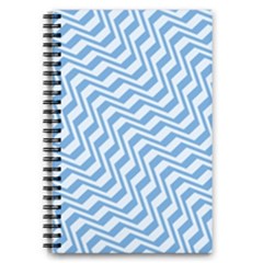Geometric Blue Shades Diagonal 5 5  X 8 5  Notebook by Bajindul