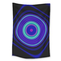 Digital Art Background Pink Blue Large Tapestry by Sudhe