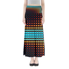 Signal Background Pattern Light Full Length Maxi Skirt by Sudhe