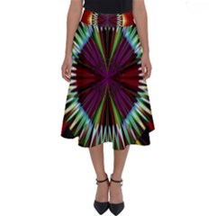 Artwork Fractal Allegory Art Perfect Length Midi Skirt by Sudhe