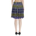 Digital Art Background Yellow Blue Pleated Skirt View2
