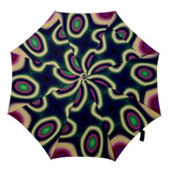 Abstract Artwork Fractal Background Art Pattern Hook Handle Umbrellas (small) by Sudhe