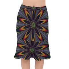 Fractal Artwork Idea Allegory Short Mermaid Skirt by Sudhe