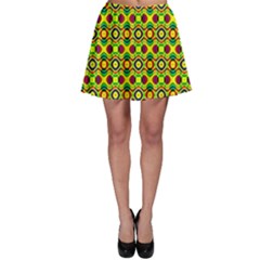 Background Pattern Geometrical Skater Skirt by Sudhe