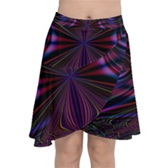 Abstract Abstract Art Fractal Chiffon Wrap Front Skirt by Sudhe