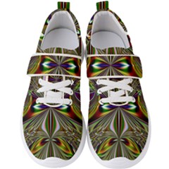 Abstract Art Fractal Pattern Men s Velcro Strap Shoes by Sudhe