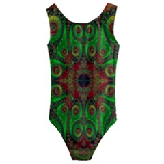 Abstract Fractal Pattern Artwork Pattern Kids  Cut-out Back One Piece Swimsuit by Sudhe
