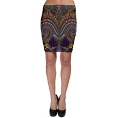 Abstract Fractal Pattern Artwork Bodycon Skirt by Sudhe