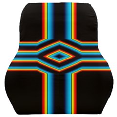 Cross Abstract Neon Car Seat Back Cushion  by Pakrebo