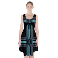 Cross Art Fractal Racerback Midi Dress by Pakrebo