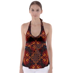 Abstract Art Artwork Fractal Design Babydoll Tankini Top by Pakrebo